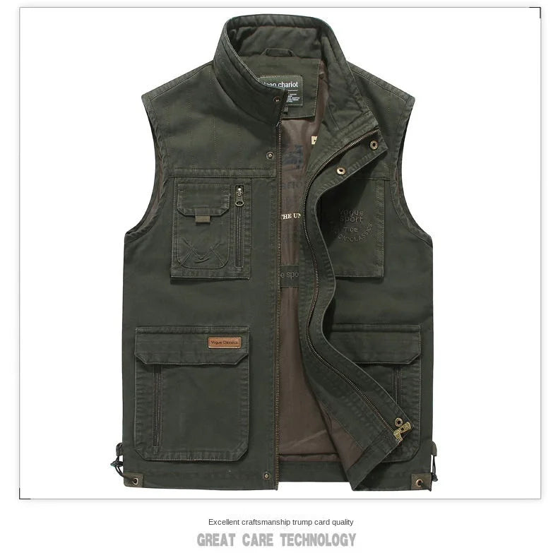 Tactical Jackets Vest Men Jackets Jersey Vests Denim Sleeveless Jacket Summer Workwear Mesh Man Plus Size Outerwear Embroidered