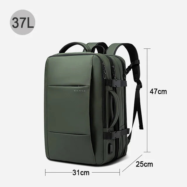 BANGE Expandable Men's Backpack Waterproof 17.3 in Laptop Backpack Man Large Capacity Hiking Travel Bag Male Backpacks for Men