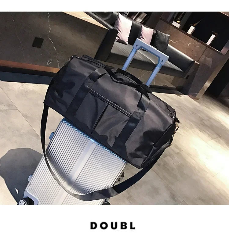 Training Yoga Sports Bags Fitness Gym Bags Wet Dry Separate Luggage Bag with Independent Shoe Compartment Travel Duffel Handbag