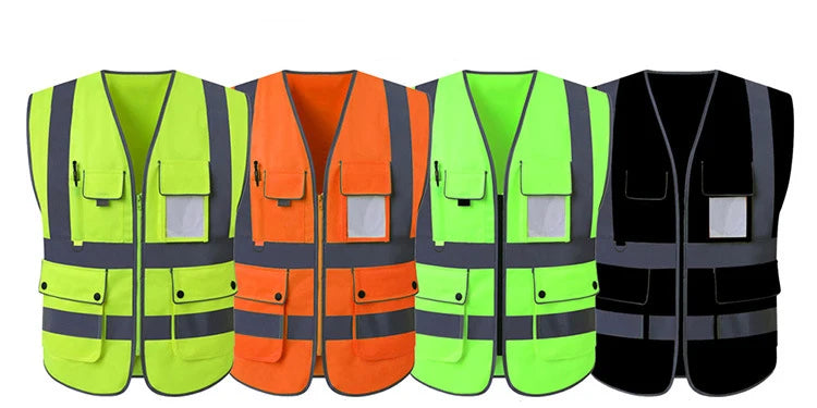 Size S-4XL High Visibility Road Working Reflective Vest Outdoor Motorcycle Cycling Safety Waistcoat Clothing Reflective Jacket