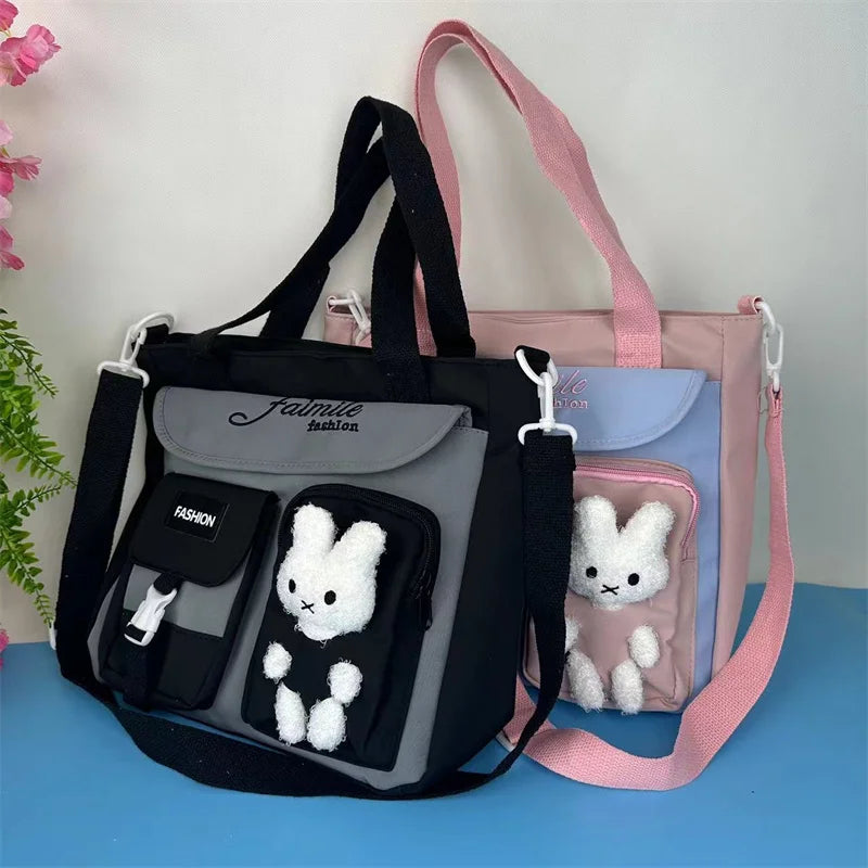 Waterproof Oxford Cloth Handbag Shoulder Bag Teen Girls Cartoon School Bags Women's Crossbody Bags