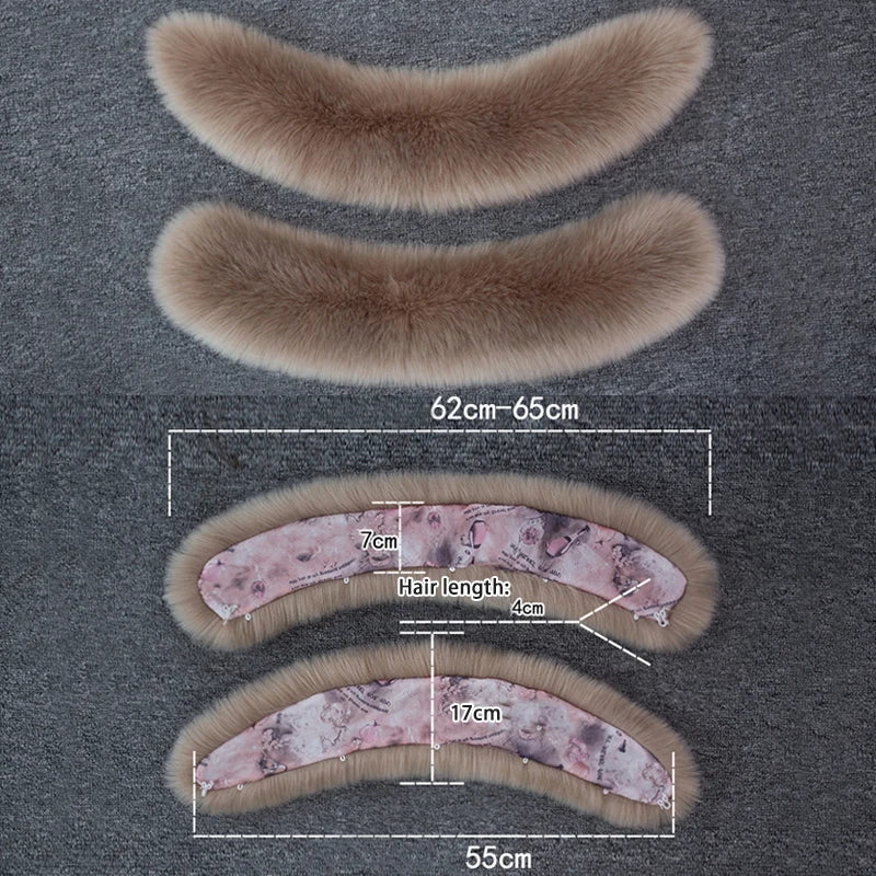 Winter Warm Scarf for Women Faux Fur Scarf Shawl Plush Fake Fur Collar Fluffy Neck Collars Soft Warm Scarives for Down Jacket