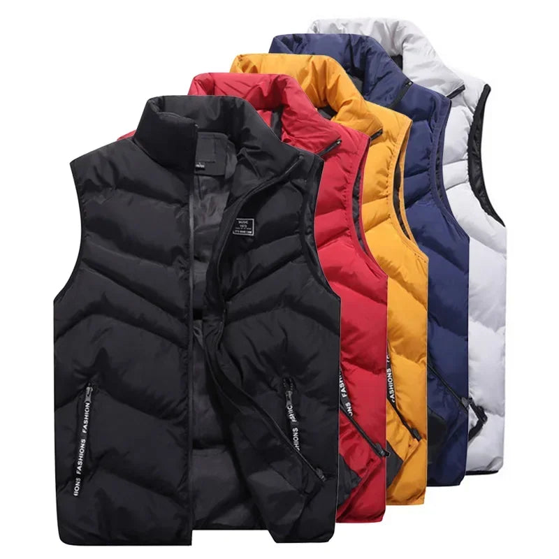 Crocodile brand Plus size vest Mens Jacket Sleeveless Vests  Jackets men Casual Coats Mens Vest Man Cotton Thicken Waistcoat 8XL