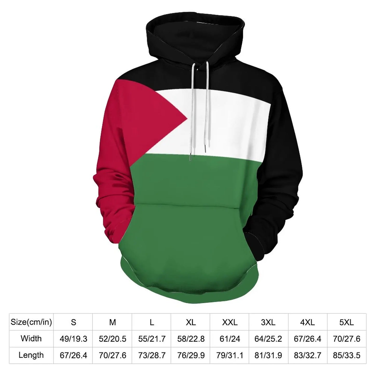 2024 New Palestine Flag 3D Hoodie Polyester Men Women Harajuku Sweatshirt Unisex Casual Pullover Hoodies