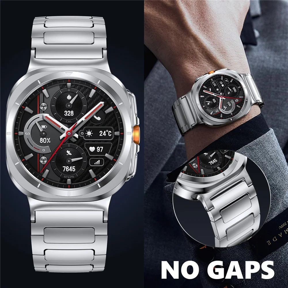 Stainless Steel Link Bracelet for Samsung Galaxy Watch Ultra 47mm No Gap Strap for Galaxy Watch Ultra7 47mm Correa