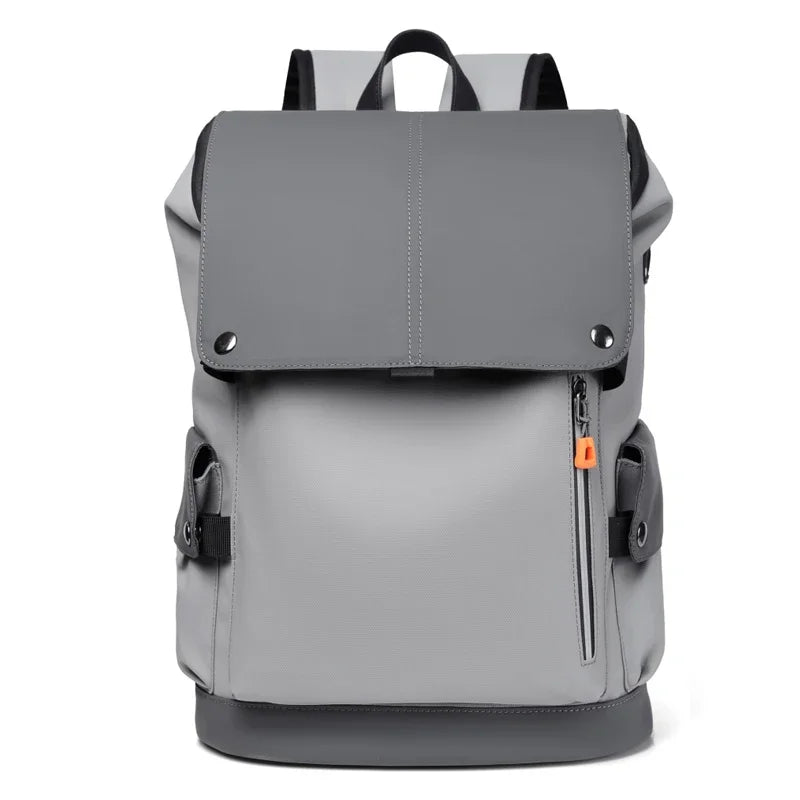 High Quality PU Leather Waterproof Men's Laptop Backpack Large Computer Backpack for Business Urban Man Backpack USB Charging