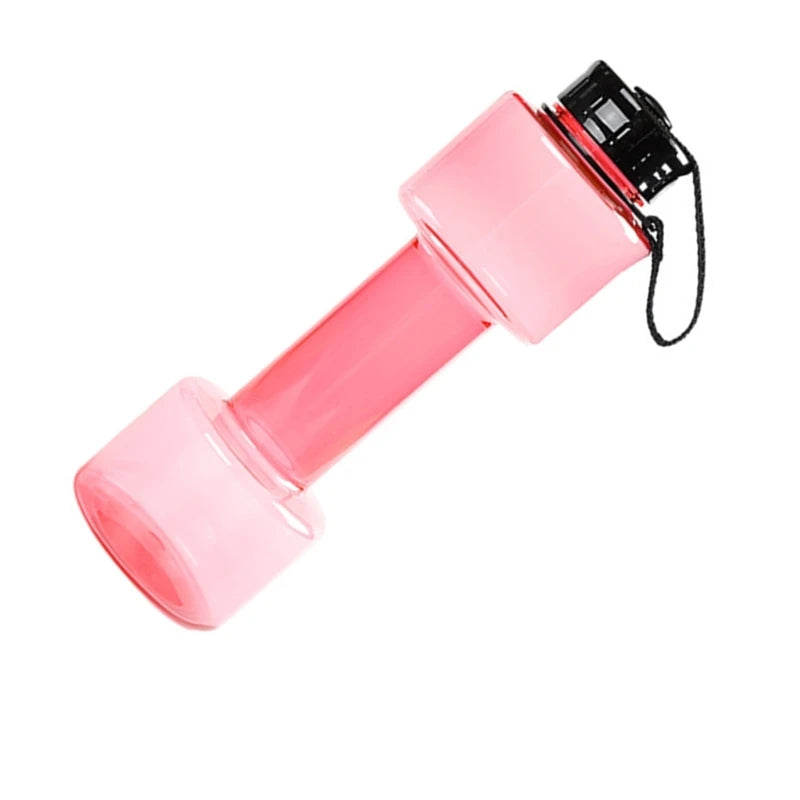 Water Bottle, 700ml Dumbbell Shaped Water Bottle Leak Proof Lid Exercise Sports Water Bottle Fitness Gym Training Cup Dropship