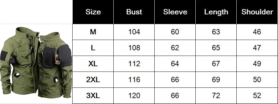 Winter Fleece Jacket Men Riding Outdoor Motorcycle Coats Tactical Multi-pocket Soft Shell Waterproof Windproof Warm Shark Skin