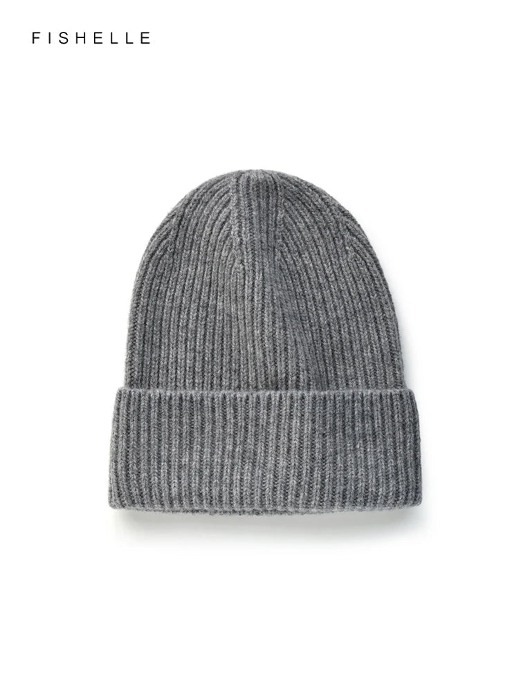 Solide Wollmütze Damen Herren Herbst Winter dicke warme gestrickte Wollmütze für Teenager Männer Beanie Weihnachtsgeschenke