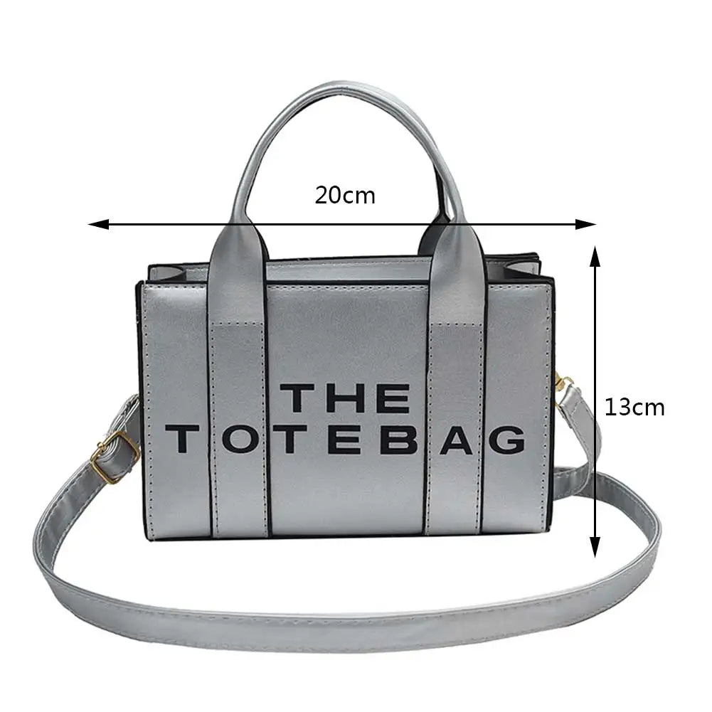 The Tote Bag For Women Trendy PU Leather Handbag Luxury Top Handle Satchel Purse Casual Crossbody Bag Casual Simple Shoulder Bag