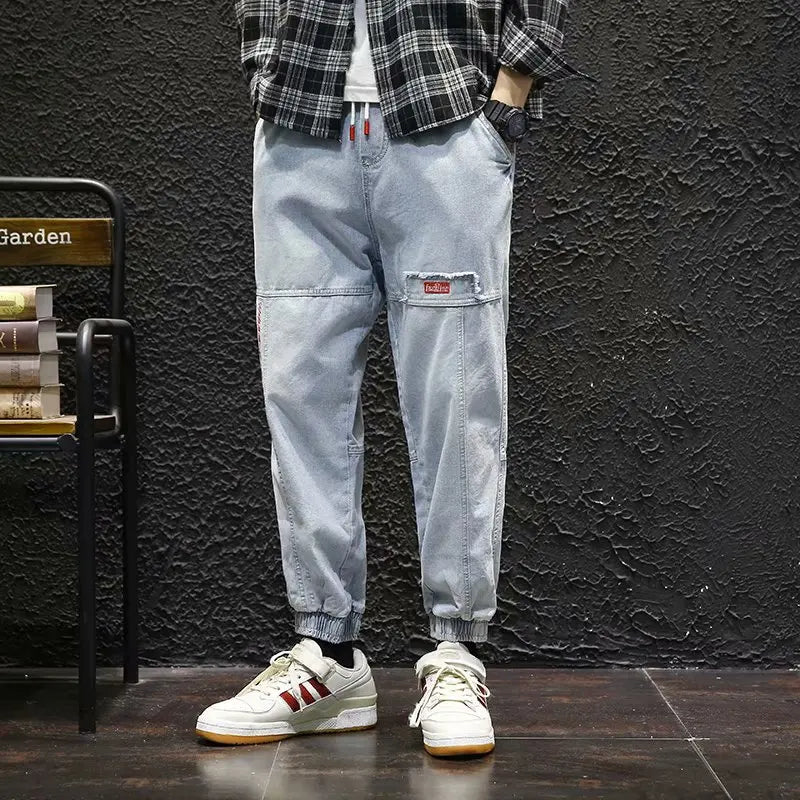 New Streetwear Hip Hop Cargo Pants Men's Jeans Elastic Harun Joggers In Autumn and Spring Men ClothIng