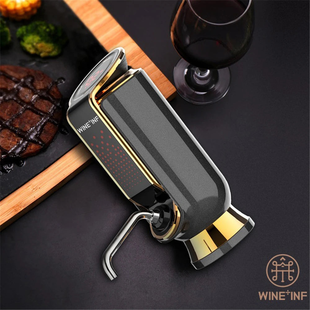 Waterproof Electric Wine Aerator Alcohol Output Setting Wine Decanter Dispenser Pump 10 Days Vacuum Preservation Wine Stopper