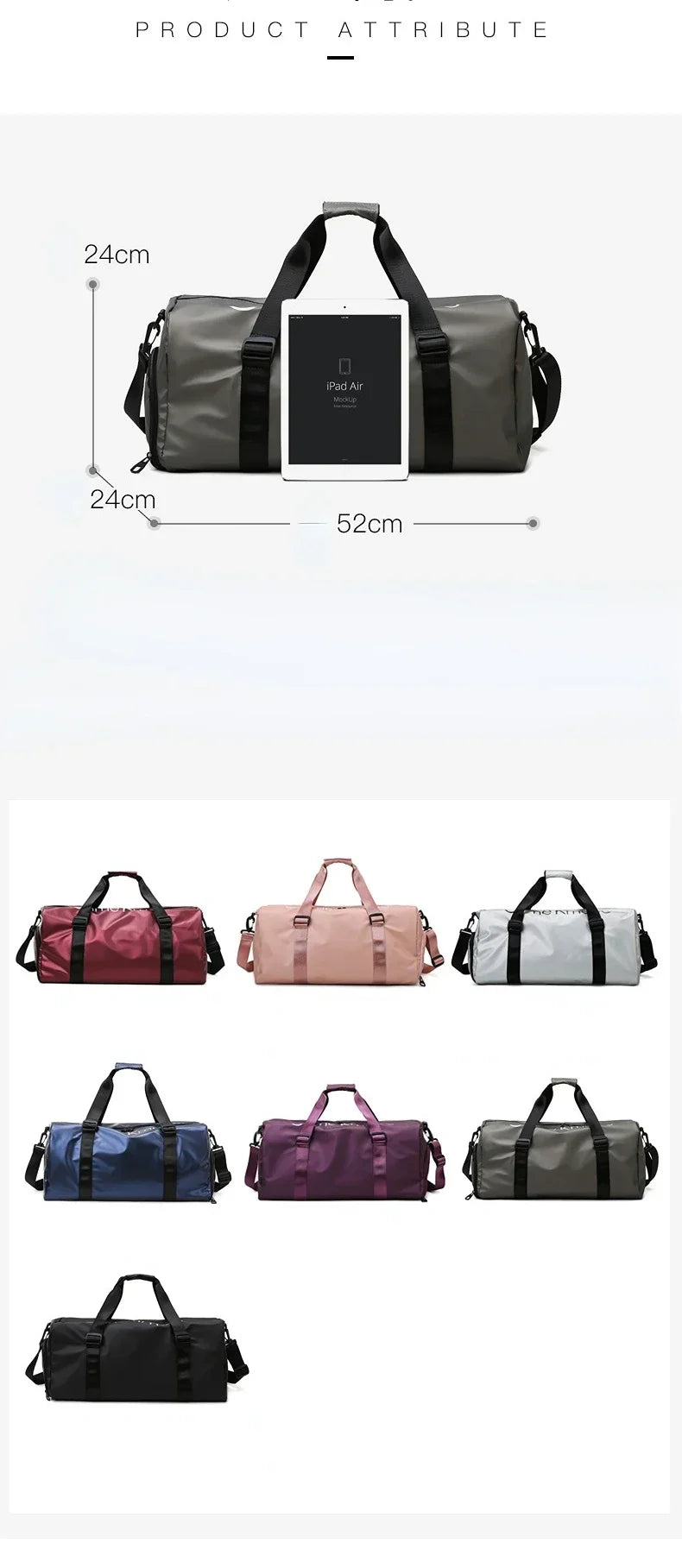 Gym Bag Waterproof Sports Fitness Bag Men Women Travel Duffels Bags Outdoor Yoga Sports Portable Bags Large Capacity Backpack