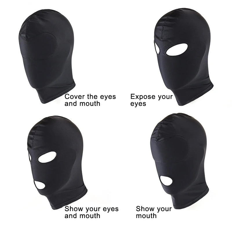 Standard Seamless Unisex Elastic Balaclava Cap Fetish Mouth Eyes Hoods For Halloween Cosplay Party Hat Tactical Face Mask Games