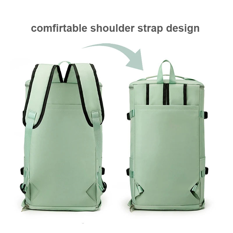 Waterproof Fitness Sports Backpack Men Women Outdoor Gym Shoulder Multifunctional Yoga Large Capacity Shoes Bags Dry Wet Duffle