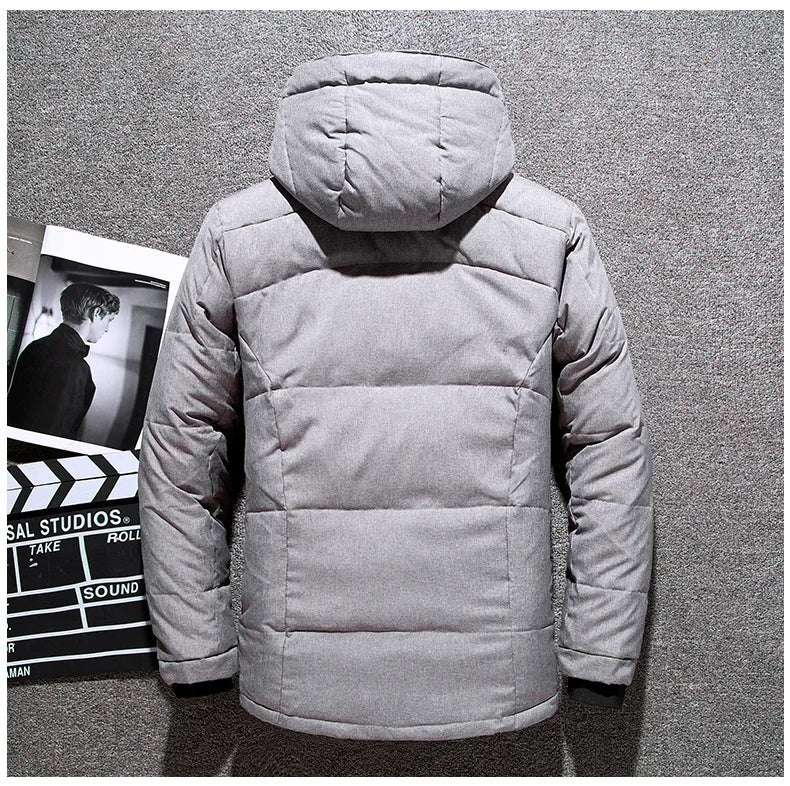 Jacket Coat Male Casual High Quality Overcoat Thermal Winter Mens White Duck Down Jacket Warm Hooded Thick Slim Fit Puffer 11xl