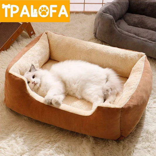 Bed Cats Square Cat's house Cat Sofa Soft Removable for Cat and Small Animals House for Cats Pet Beds Furniture Cat Accessories