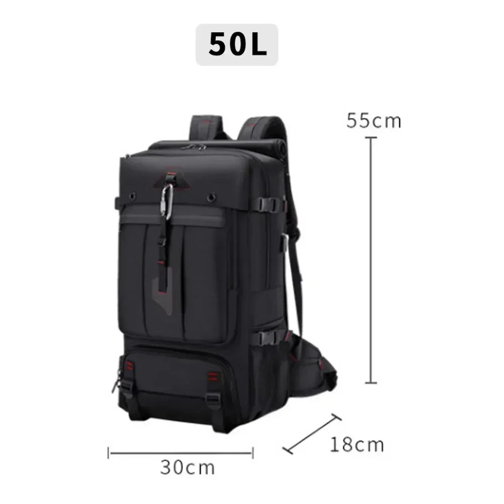 Men 35/50/60/80L Travel Backpack Laptop Business Dual Use Backpack Expandable USB Port Bag Large Capacity Waterproof Backpack