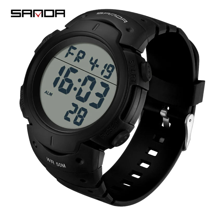 SANDA Brand New Arrival Fashion Men's Digital Watch Alarm Mode Pedometer Military Sport Waterproof Men Watch Relogio Masculino