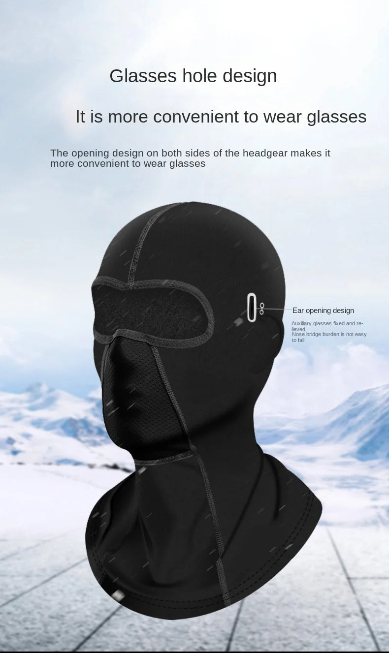 Winter Warm Cycling Cap for Men Bicycle Motorcycle Balaclava Windproof Sports Scarf Velvet Bike Face Cover Women Hiking Ski Hat