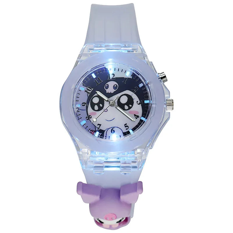 3D Mickey Children Watches Girls Color Light Source Silicone Minnie Kids Watch Ladies Quartz Clock Gifts Relogio Feminino