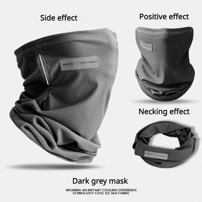 Summer Sunscreen Ice Silk Mask Neck UV Protection Face Cover Sunscreen Face With Brim Outdoor Cycling Sun Protection Hats Caps