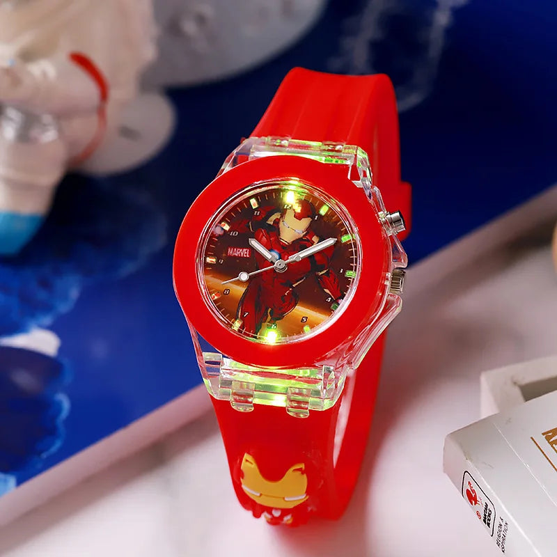 3D Mickey Children Watches Girls Color Light Source Silicone Minnie Kids Watch Ladies Quartz Clock Gifts Relogio Feminino