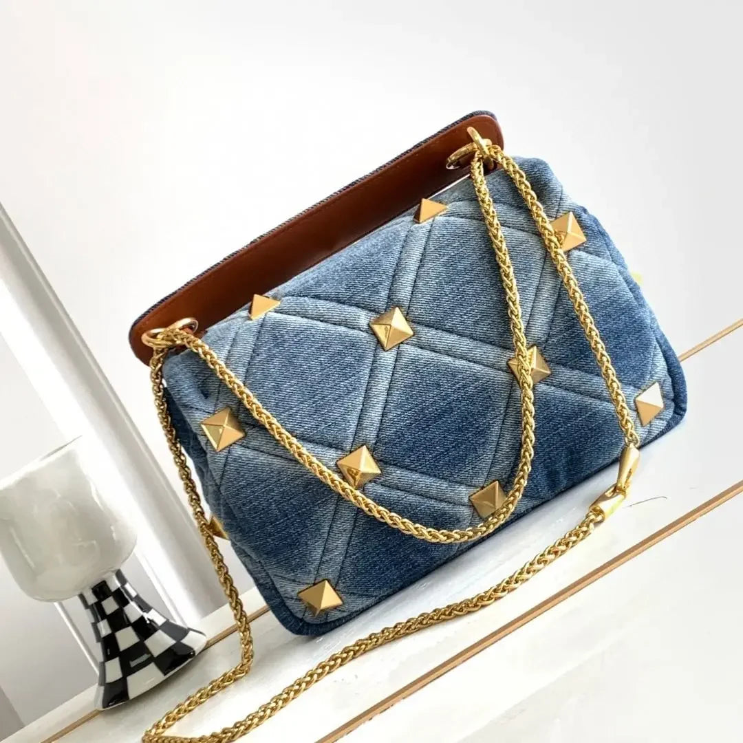 2025 New Denim Rivet Bag Luxury Designer Handbag Crossbody Bags for Women luxury purses and handbags