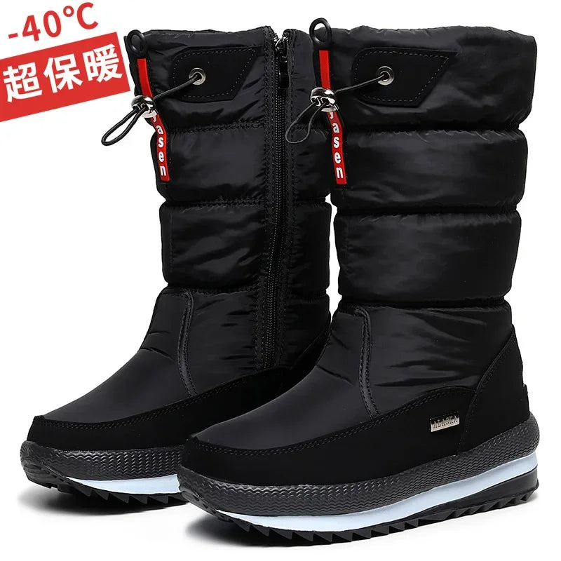 Women Snow Boots Platform Winter Boots Thick Plush Waterproof Non-slip Boots Fashion Women Winter Shoes Warm Fur Botas mujer