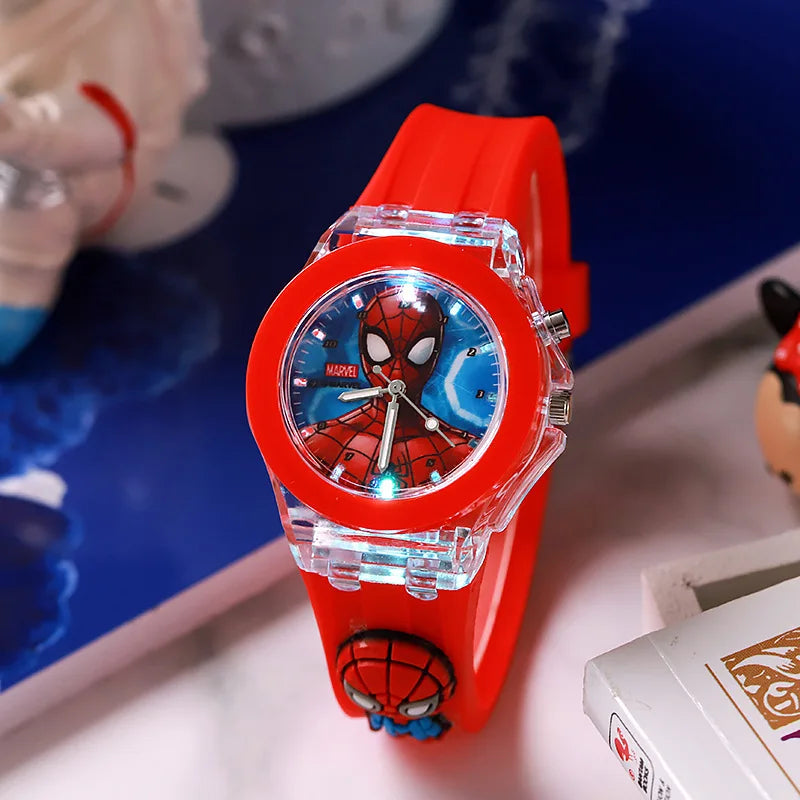 3D Mickey Children Watches Girls Color Light Source Silicone Minnie Kids Watch Ladies Quartz Clock Gifts Relogio Feminino