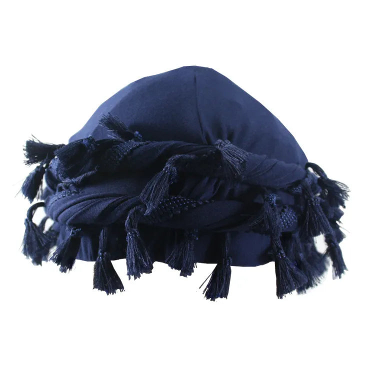 Turban For Men, Vintage Twist Head Wraps Durag With Tassel, Hair Wrap