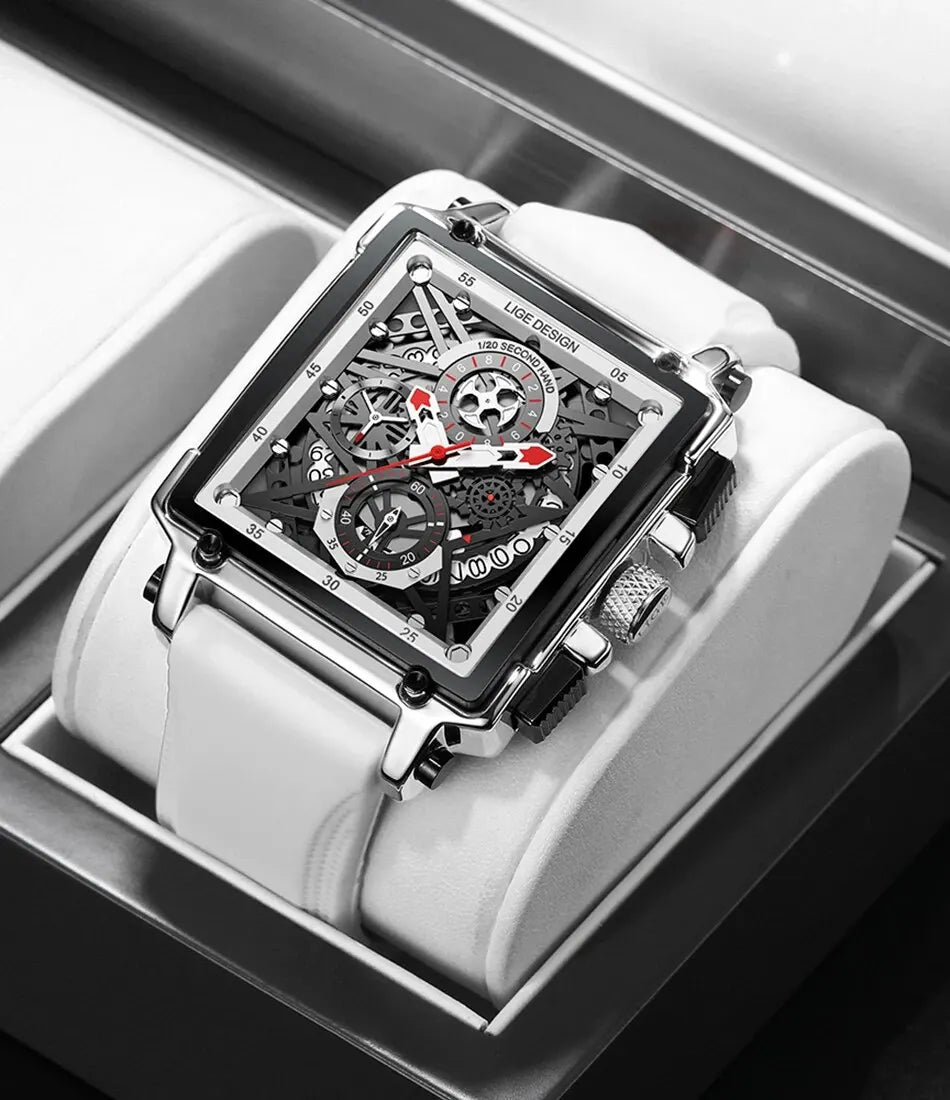 LIGE Men Watch Top Brand Luxury Waterproof Quartz Watches For Men Sport Chronograph Wristwatch Men Clock Relogio Masculino