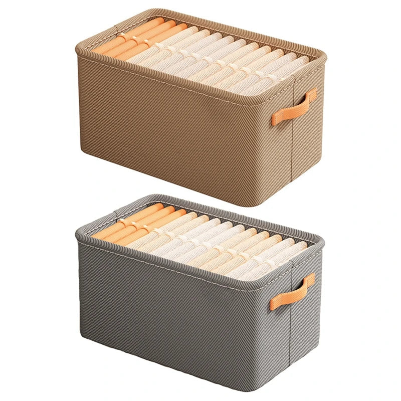 Closet Organizers Storage for Clothes Jeans Sweater T-shirt Stackable Closet Drawer Organizer Storage Bin Container with Handles