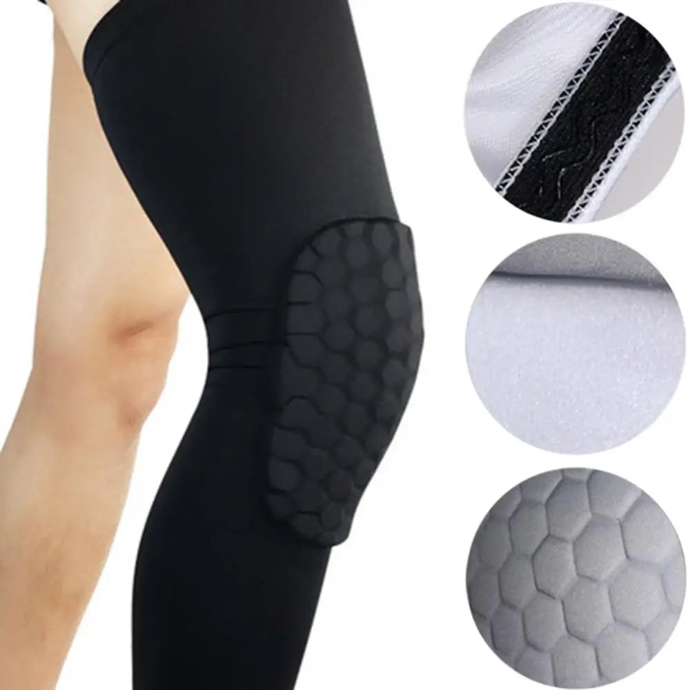 1Pc Honeycomb Basketball Sport Kneepad Men Knee Pad Football Compression Leg Sleeves Volleyball Knee Protector Brace Support