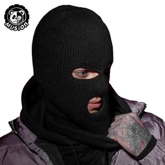 Musion 3 Holes Robber Mask Balaclava Dust Proof Ninja Mask Elastic Cycling Mask Motorcycle Balaclava Penutup Muka Toping Muka