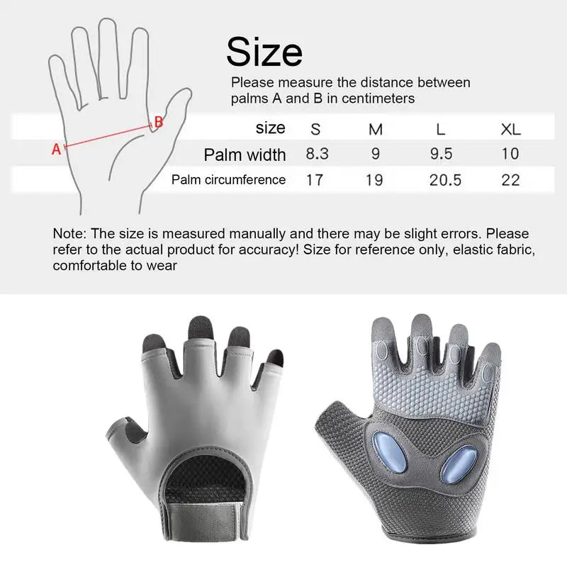 Weight Lifting Gloves Anti Slip Half-Finger Breathable Gym Gloves Adjustable High Elastic Shock Absorption Fitness Gloves For