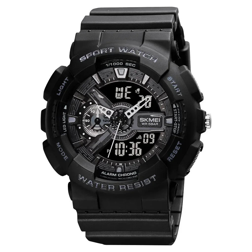 Youth Sport Digital Watch Men Shockproof Waterproof Dual Wristwatches LED Chrono Alarm Clock Mens Watches Cool Hour vogue