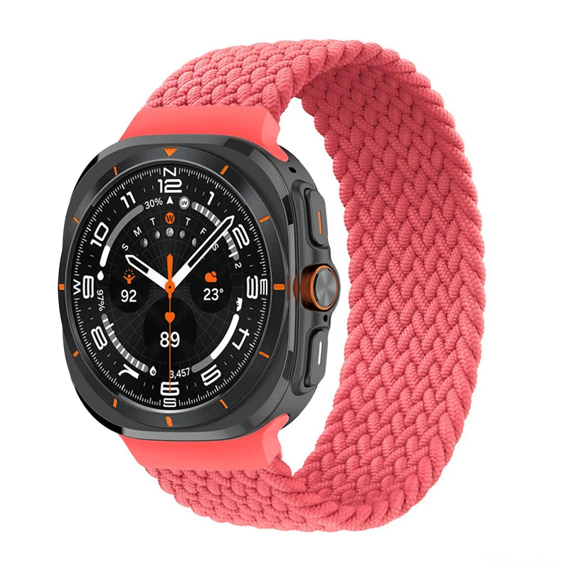 for Samsung Galaxy watch Ultra Strap 47mm Accessories Sport Nylon loop Braided belt correa bracelet Galaxy watch 7 Ultra band