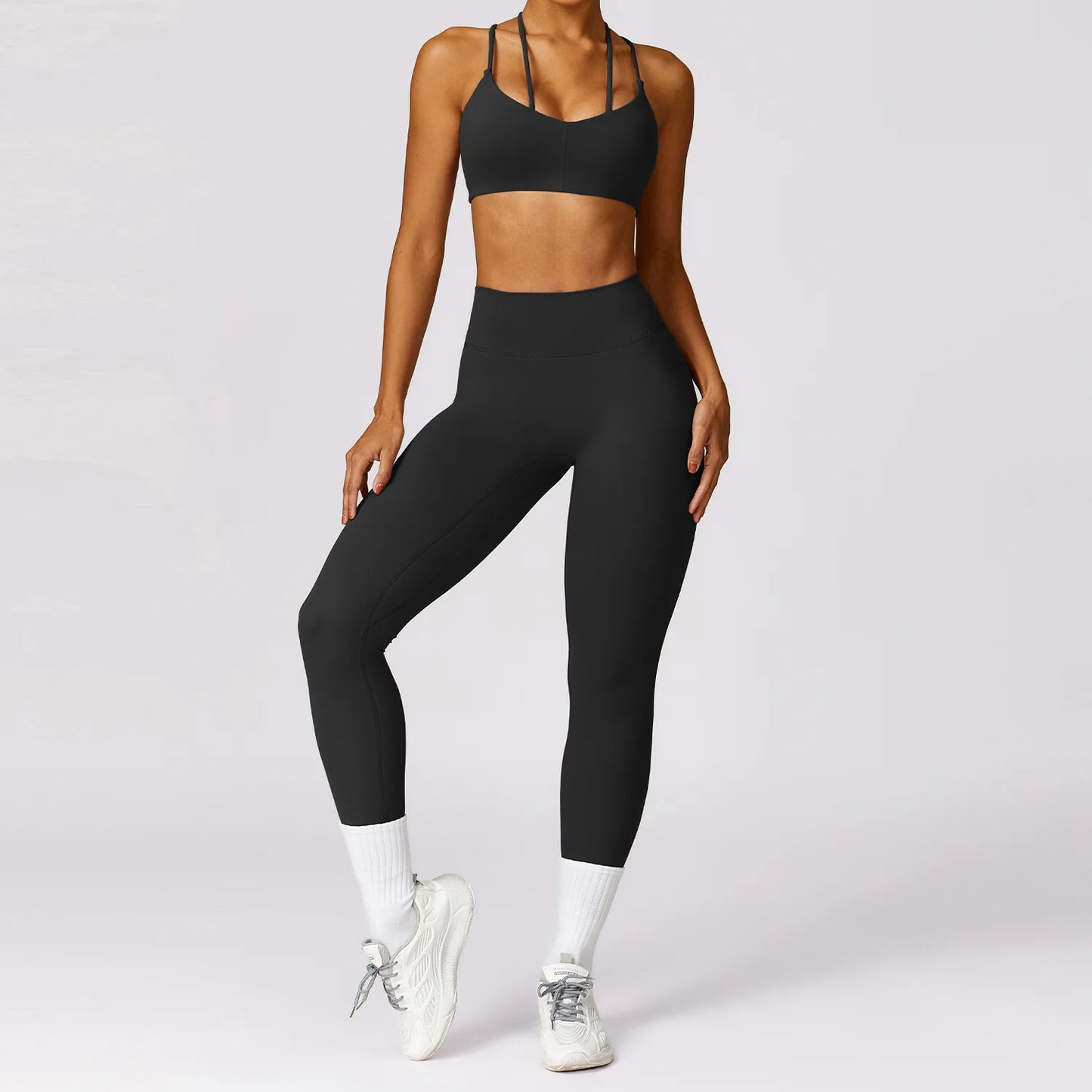 Two Piece Yoga Set Women Quick Dry Sportswear Gym Sports Suit Fitness Bra Outfits Leggings Elastic Running Sexy Workout Clothes