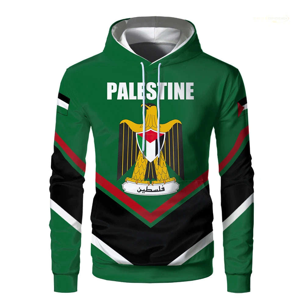 Palestine Flag 3D Print Men Women Hoodie Palestinian National Emblem Graphic Sweatshirt Casual Oversized Harajuku Sport Pullover