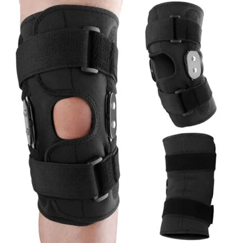 1Pcs Knee Sleeve Male Knee Patella Support, Brace Sleeve Wrap Cap, Bike Motorbike Sports Adjustable Hinged Stabilizer