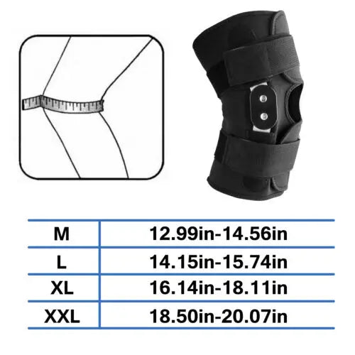 1Pcs Knee Sleeve Male Knee Patella Support, Brace Sleeve Wrap Cap, Bike Motorbike Sports Adjustable Hinged Stabilizer