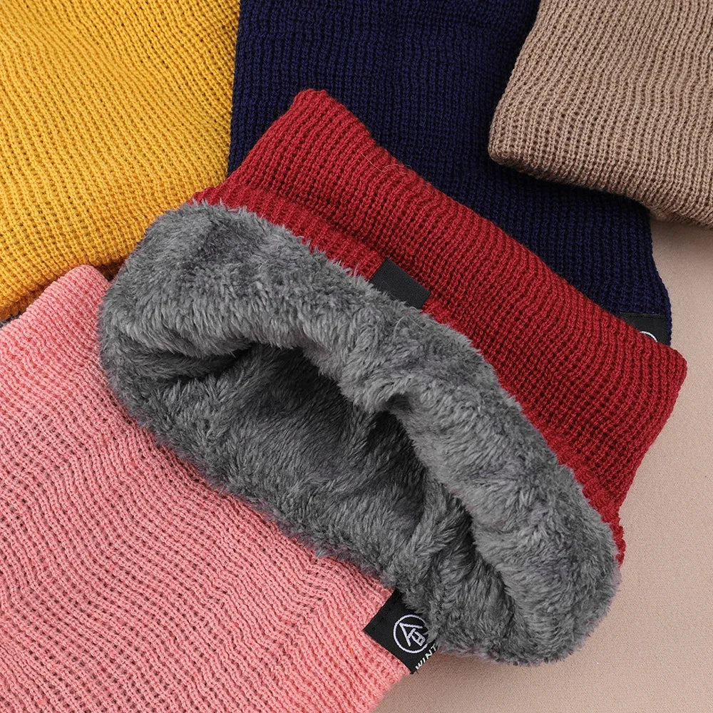 Winter Plush Muffler Woolen Knitting Neck Cover Fashion Solid Color Men Women Cold-proof Scarf Outdoors Warm Cycling Neckerchief