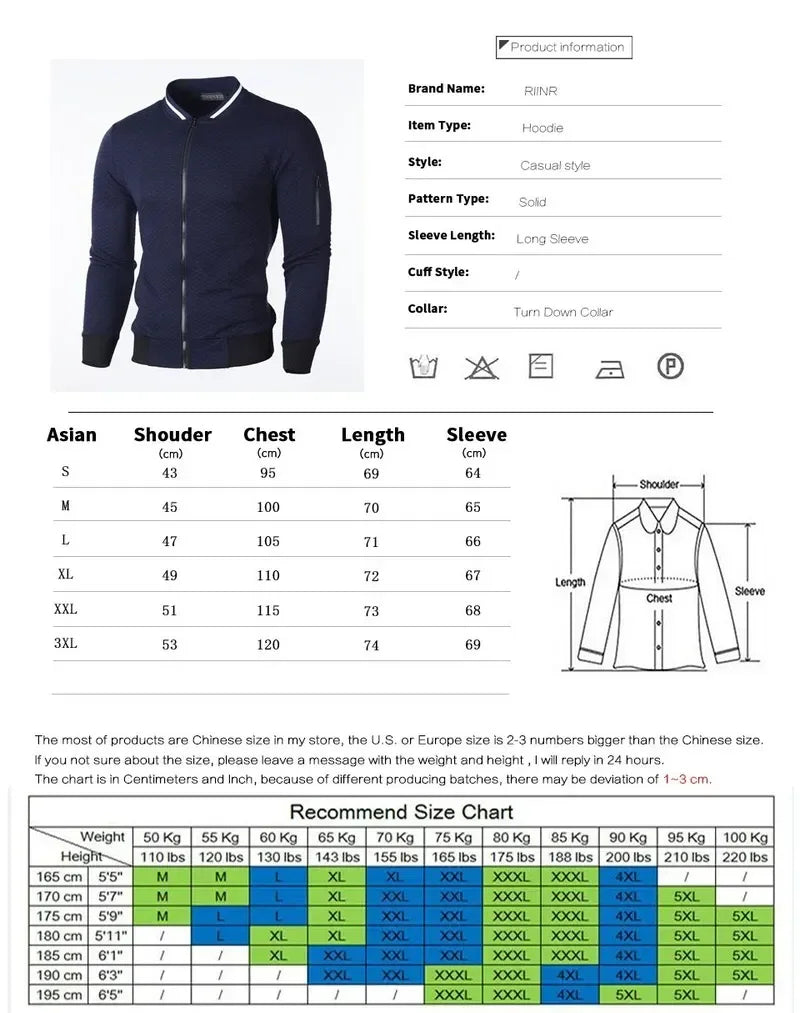 Men's Casual Plaid Cardigan Plush Zip Sweatshirt Stand Collar Jacket Slim Fit Long Sleeve Street Coat Hot Fashion Male Clothes