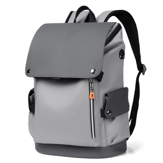 High Quality PU Leather Waterproof Men's Laptop Backpack Large Computer Backpack for Business Urban Man Backpack USB Charging