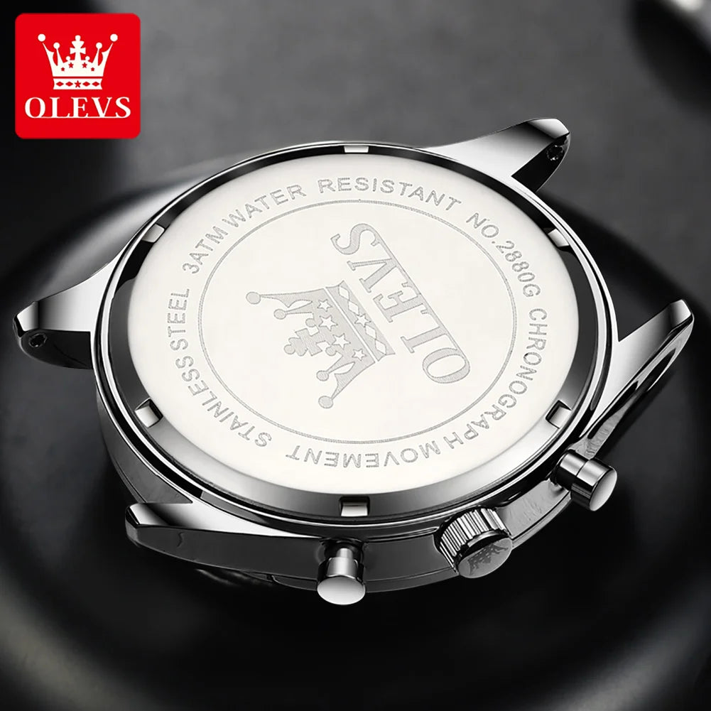 OLEVS Watches for Men Original Brand Quartz Luxury Business Men's Watch Waterproof Luminous Date Fashion Chronograph Wristwatch