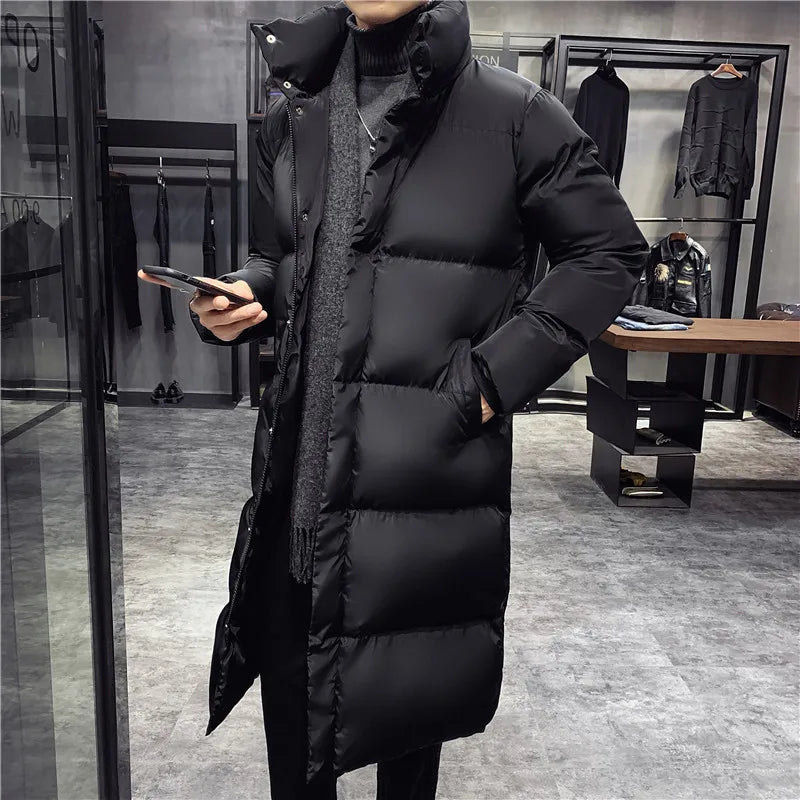 Plus Size 5XL Winter Casual Long Down Jacket 2022 New Men's High Quality Casual Fashion Parka Men's Thick Windbreaker Jacket