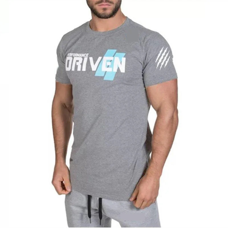 Men's Clothing Summer Casual T-shirt Gym Fitness Shirt Sports Running Tee Basketball Short Sleeve T-shirt Workout Sweatshirt