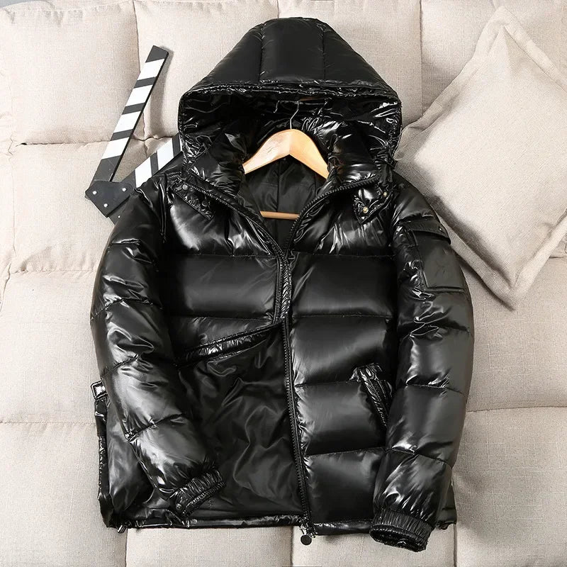 Brandneue Herren Winter Daunenjacke Mode Warme Daunenjacke mit Kapuze Qualität für Männer Männlicher Mantel Outwear