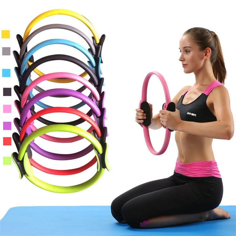 Yoga Fitness Ring Circle Pilates Women Girl Exercise Home Resistance Elasticity Yoga Ring Circle Gym Workout Pilates Accessories